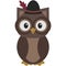 Hipster Nerdy Geeky Woodland Owl Illustration