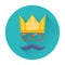 Hipster party crown icon