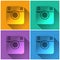 Hipster photo camera icon