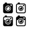 Hipster Photo or Camera Icons Set. Vector