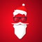 Hipster Santa Claus with cool beard and glasses