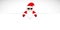 Hipster Santa Claus with cool sunglasses white banner