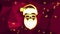 Hipster santa claus design wearing sunglasses and christmas hat