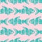 Hipster Sliced Fish Seamless Pattern