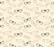 Hipster style pattern, glasses and mustaches. vect