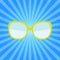 Hipster Summer Sunglasses Fashion Glasses Icon Vector