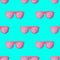 Hipster sunglasses Seamless Pattern. Summer fashion vector with sunglass. Colorful turquoise wallpape