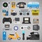 Hipster tech gadget icons