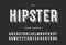 Hipster trendy typeface bold 3d style