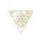 Hipster triangle linear gold background