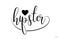 hipster typography text with love heart