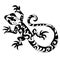 Hiqh quality origanl lizard or salamander drawn for coloring or