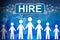 Hire ,Business concept Human resources