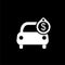 Hire car rent icon isolated on dark background