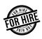 For Hire rubber stamp