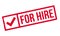 For Hire rubber stamp