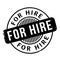 For Hire rubber stamp