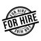 For Hire rubber stamp