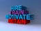 Hire train motivate retain on blue