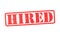 HIRED Rubber Stamp