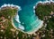 Hiriketiya Beach in Sri Lanka aerial view