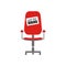 Hiring chair. Empty office flat vector illustration. Business concept