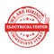 We are hiring electrical tester - red and whit elabel for print