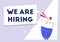 We are hiring. Flat vector.
