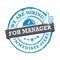 We are hiring FOH front of the house manager - blue printable lable