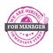 We are hiring FOH front of the house manager - purple printable lable