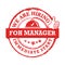 We are hiring front of the house manager - printable job offer stamp