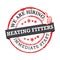 We are hiring Heating Fitters - printable label / stamp