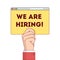 We are hiring internet web site page post