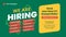 Hiring job social media banner template. Open recruitment announcement