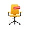 We are hiring label. Join Our Team. Office Chair, Vacant. Vector stock illustration.