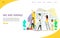 We are hiring landing page website vector template