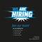 We are hiring minimalistic dark flyer template - black version with action blue lettering