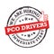 We are hiring PCO Drivers for immediate start - grunge stamp / label