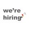 We are hiring plain logo with megaphone