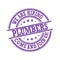 We are hiring plumbers. Come and join us! - purple stamp / label