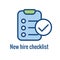 Hiring Process icon with an aspect of being a new hire