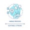 Hiring process turquoise concept icon