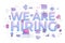 We are hiring thin line design concept