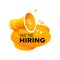 We are hiring, work opportunity isolated icon