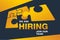 We are hiring - yellow puzzle jigsaw collecting