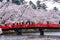Hirosaki park cherry blossoms matsuri festival in springtime season