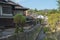 Hiroshima, Japan - August 11, 2017: The street view of Miyajima in the early morning in Hiroshima, Japan.