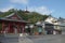 Hiroshima, Japan - August 11, 2017: The street view of Miyajima in the early morning in Hiroshima, Japan.