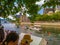 HIROSHIMA,JAPAN - August 6,2018: Lanterns floating in the Hiroshima Peace Memorial Ceremony