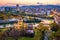 Hiroshima Peace Memorial from top view in Hiroshima